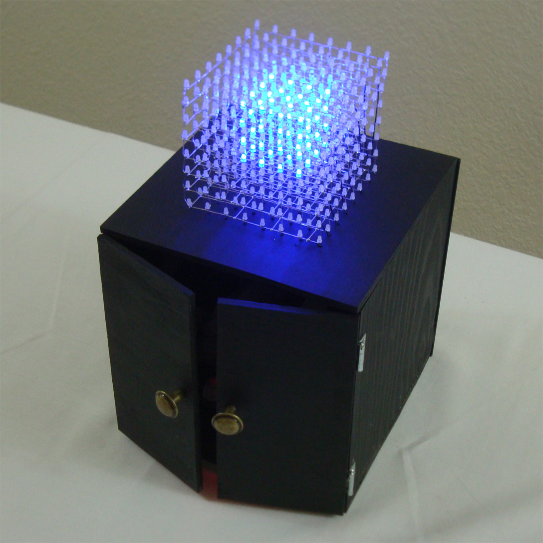 8x8x8 rgb led cube arduino kit