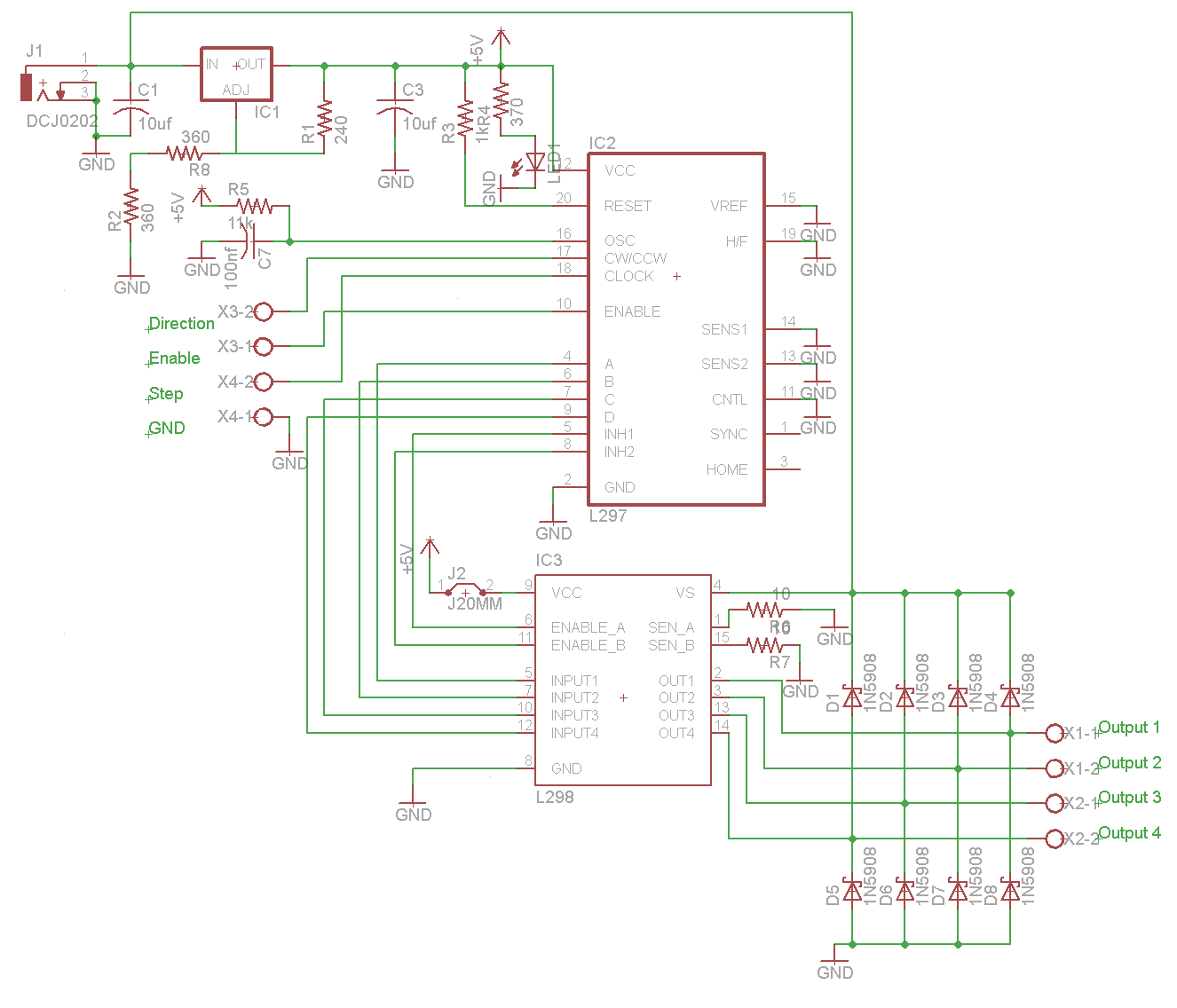 stepper motor controller circuit diagram